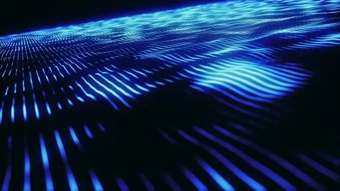 Abstract Network Mesh Waving Fx Background Loop Video stock 144679154