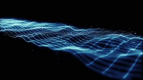 Abstract Network Mesh Waving Fx Background Loop Stock Footage 144679155