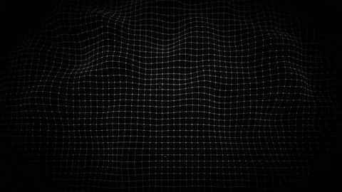 Abstract Network Mesh Waving Fx Background Loop Stock Footage 144684090