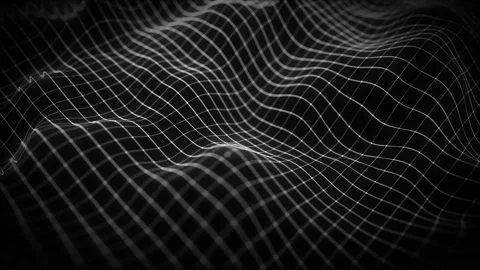 Abstract Network Mesh Waving Fx Background Loop Stock Footage 144743553