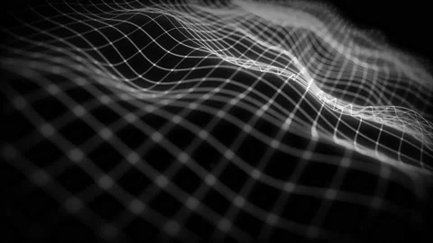Abstract Network Mesh Waving Fx Background Loop Stock Footage 144743554