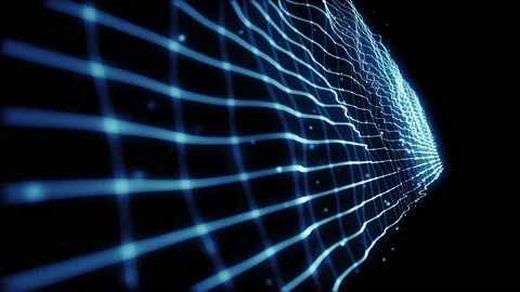 Abstract Network Mesh Waving Fx Background Loop Stock Footage 144823176