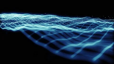 Abstract Network Mesh Waving Fx Background Loop Stock Footage 144823180