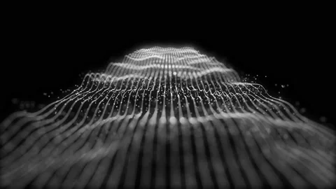 Abstract Network Mesh Waving Fx Background Loop Stock Footage 144865203