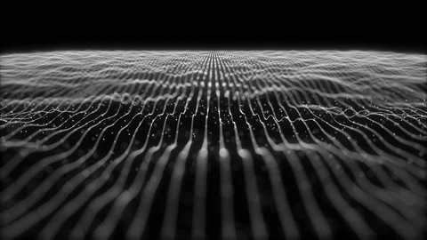 Abstract Network Mesh Waving Fx Background Loop Stock Footage 145063552