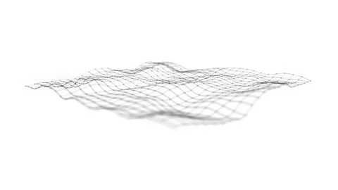 Abstract Network Mesh Waving Fx Background Loop Video stock 145071063
