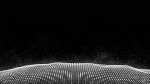 Abstract Network Mesh Waving Fx Background Loop Stock Footage 145277895