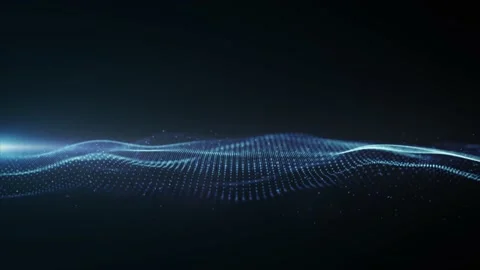 Abstract Network Mesh Waving Fx Background Loop Stock Footage 147038935