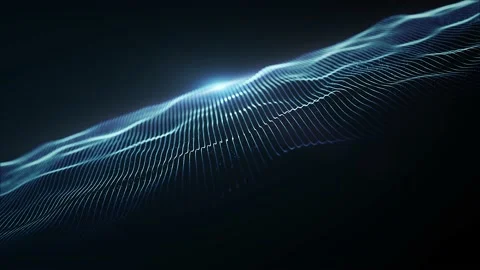 Abstract Network Mesh Waving Fx Background Loop Video stock 147454167