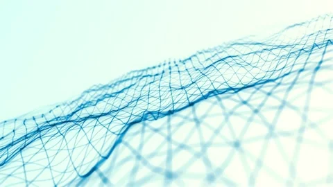 Abstract Network Mesh Waving Fx Background Loop Stock Footage 152235749