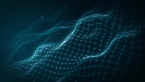 Abstract Network Mesh Waving Fx Background Loop Stock Footage 153042570