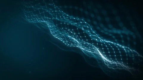 Abstract Network Mesh Waving Fx Background Loop Stock Footage 153048667