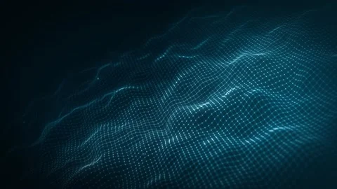 Abstract Network Mesh Waving Fx Background Loop Stock Footage 154096238