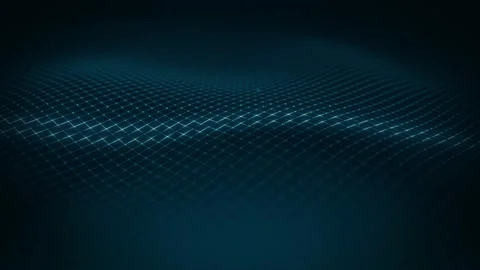 Abstract Network Mesh Waving Fx Background Loop Video stock 154470244