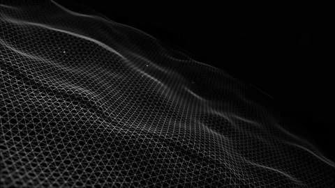 Abstract Network Mesh Waving Fx Background Loop Video stock 154687509