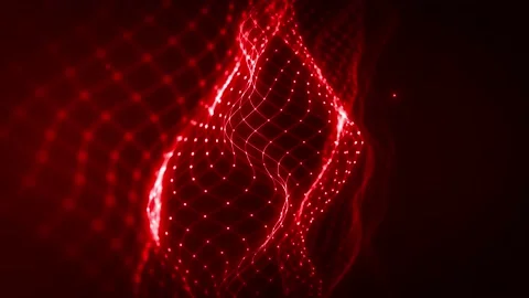 Abstract Network Mesh Waving Fx Background Loop Stock Footage 154743533