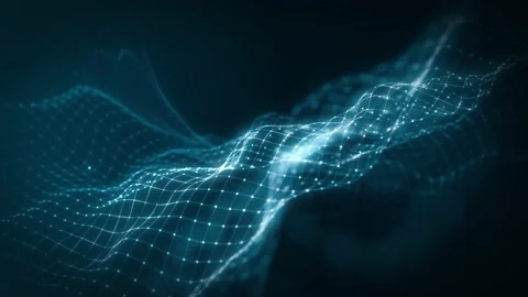 Abstract Network Mesh Waving Fx Background Loop Video stock 157321380