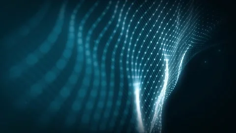 Abstract Network Mesh Waving Fx Background Loop Stock Footage 157329692