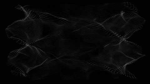 Abstract Network Mesh Waving Fx Background Loop Vídeos de archivo 160556224