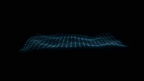 Abstract Network Mesh Waving Fx Background Loop Stock Footage 161418599