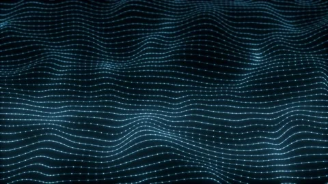 Abstract Network Mesh Waving Fx Background Loop Video stock 161802628