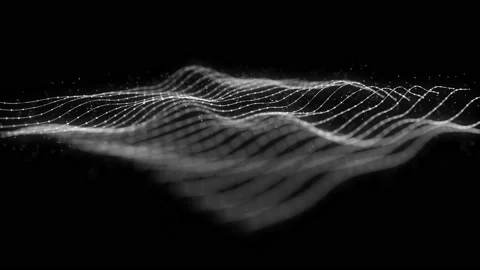 Abstract Network Mesh Waving Fx Background Loop Video stock 170822161