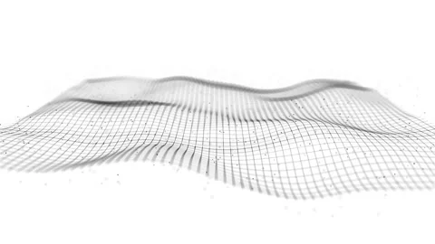 Abstract Network Mesh Waving Fx Background Loop Video stock 171982267