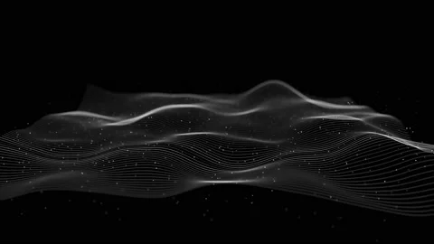 Abstract Network Mesh Waving Fx Background Loop Vídeos de archivo 171982268