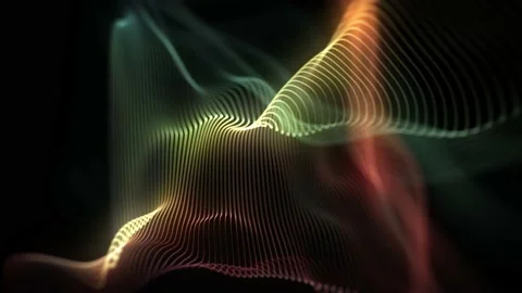 Abstract Network Mesh Waving Fx Background Loop Stock Footage 172135797