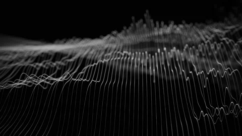 Abstract Network Mesh Waving Fx Background Loop Video stock 195681582