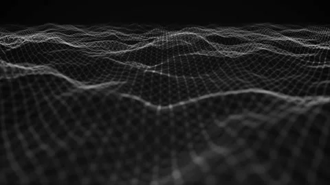 Abstract Network Mesh Waving Fx Background Loop Stock Footage 202139178