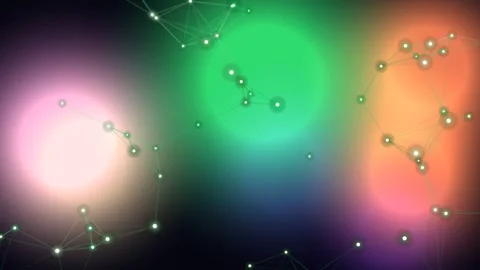 Abstract Network Nebula Glow - Digital Connection and Cosmic Background Stock Footage 331916353