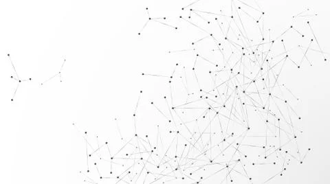 Abstract network nodes. Nodes connected in web. Plexus atom structure. Vector イラスト素材