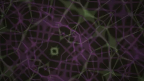 Abstract Network Pattern with Purple and Green Hues. Stock Footage 333918468