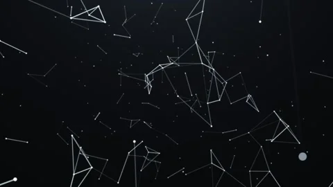 An abstract network with plexus lines and glowing nodes forming a digital net Stock Footage 327808410