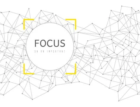 Abstract network seamless background with circle frame and place for text Stock Illustration