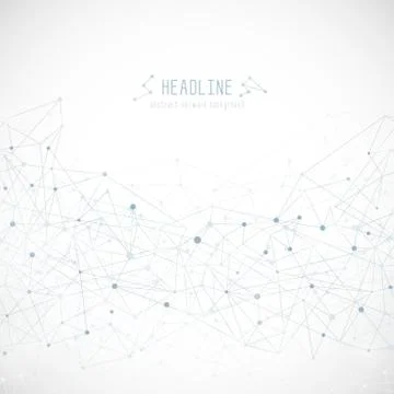 Abstract network seamless background. Triangle geometric pattern. Stock Illustration