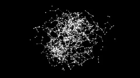 Abstract network sphere rotating with connecting lines Stock Footage 78534868