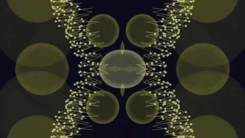 Abstract Network with Spheres and Symmetrical Design Stock Footage 332188758