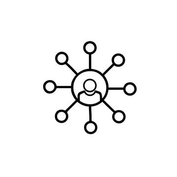 Abstract network structure and social communication Illustrazione stock