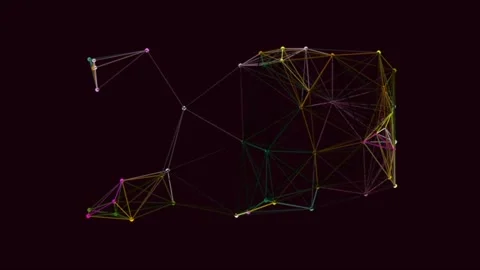Abstract network structure evolving and transforming Stock Footage 340767021