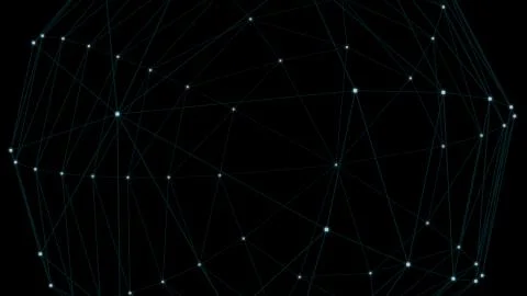 Abstract network of tech polygon shape background Stock Illustration