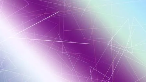 Abstract network of thin lines and polygon triangles with pink-purple gradi.. Stock Illustration
