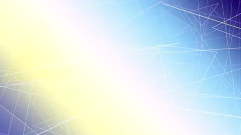 Abstract network of thin lines and polygonal triangles with a bright yellow.. Stock Illustration