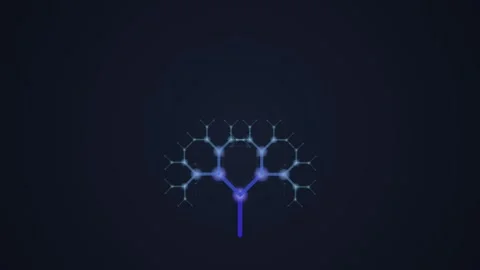 Abstract Network Tree Growing Digital Connection Data Flow Technology Concept Stock Footage 348423101