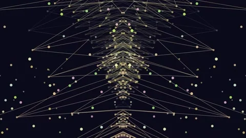 Abstract Network Visualization with Connecting Lines. Stock Footage 330132910
