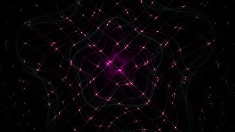 Abstract Network Visualization with Glowing Connections and Nodes. Stock Footage 335944869