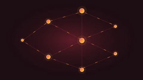 Abstract network visualization with glowing nodes and interconnected lines Stock Footage 338310916