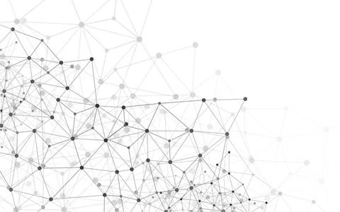 Abstract network visualization showing interconnected nodes and lines formi.. 스톡 일러스트