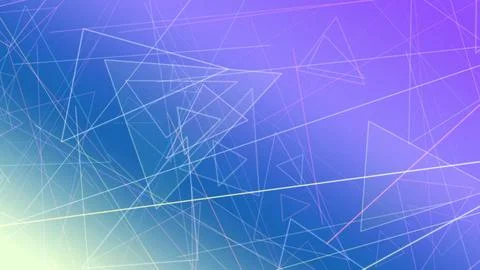 Abstract network web of intersecting lines and geometric nodes spans a blue.. Stock Illustration